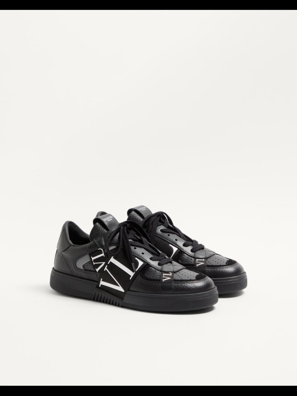 Valentino Garavani Black Leather VL Sneakers